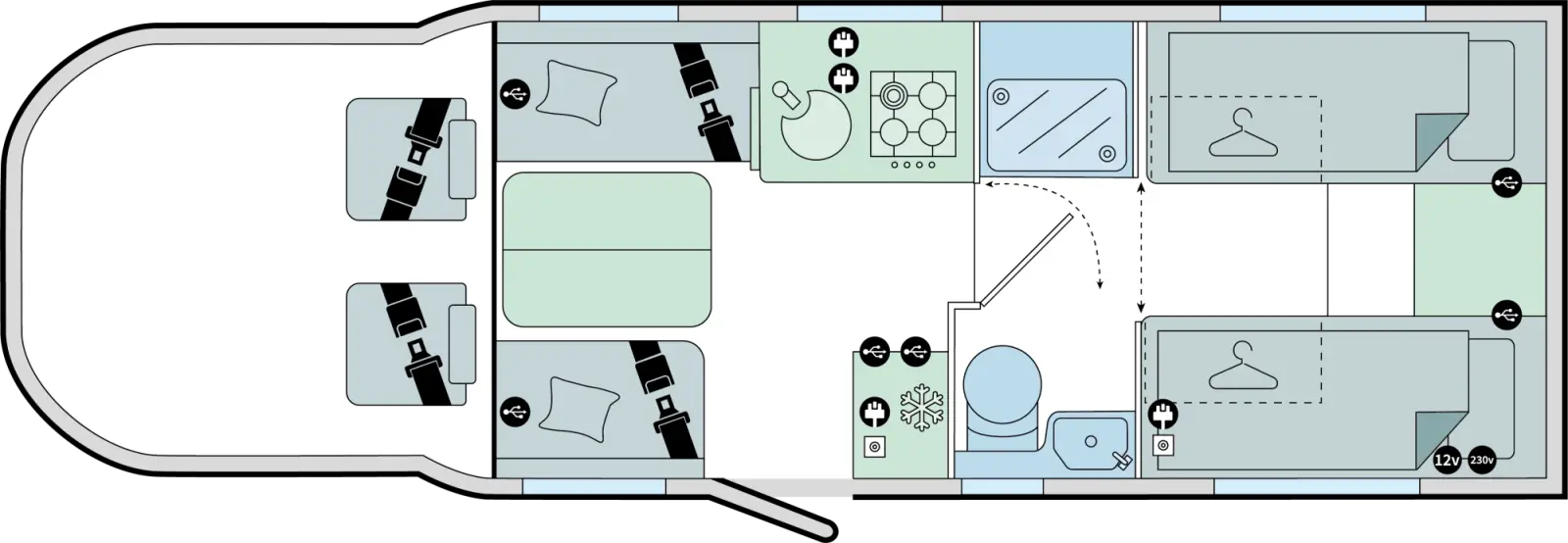 Caravan Floor Plan