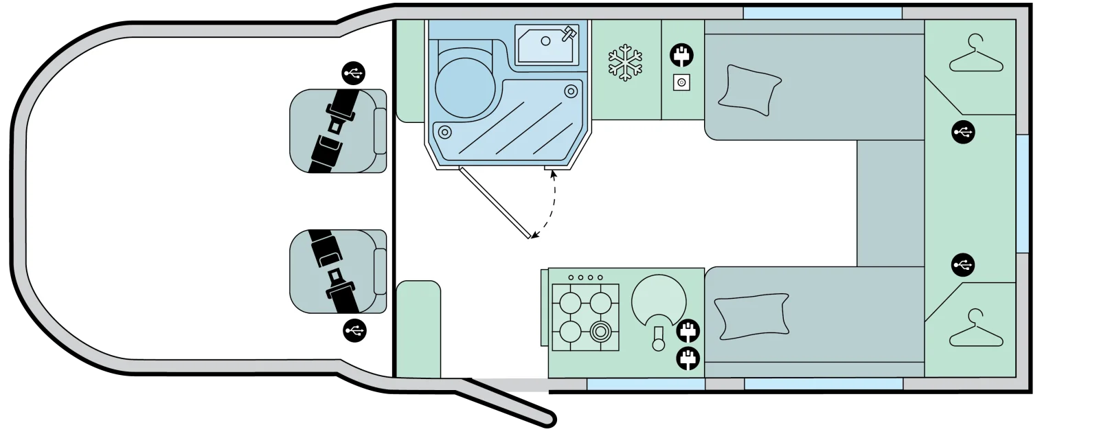 Caravan Floor Plan