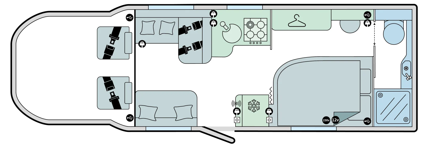 Caravan Floor Plan