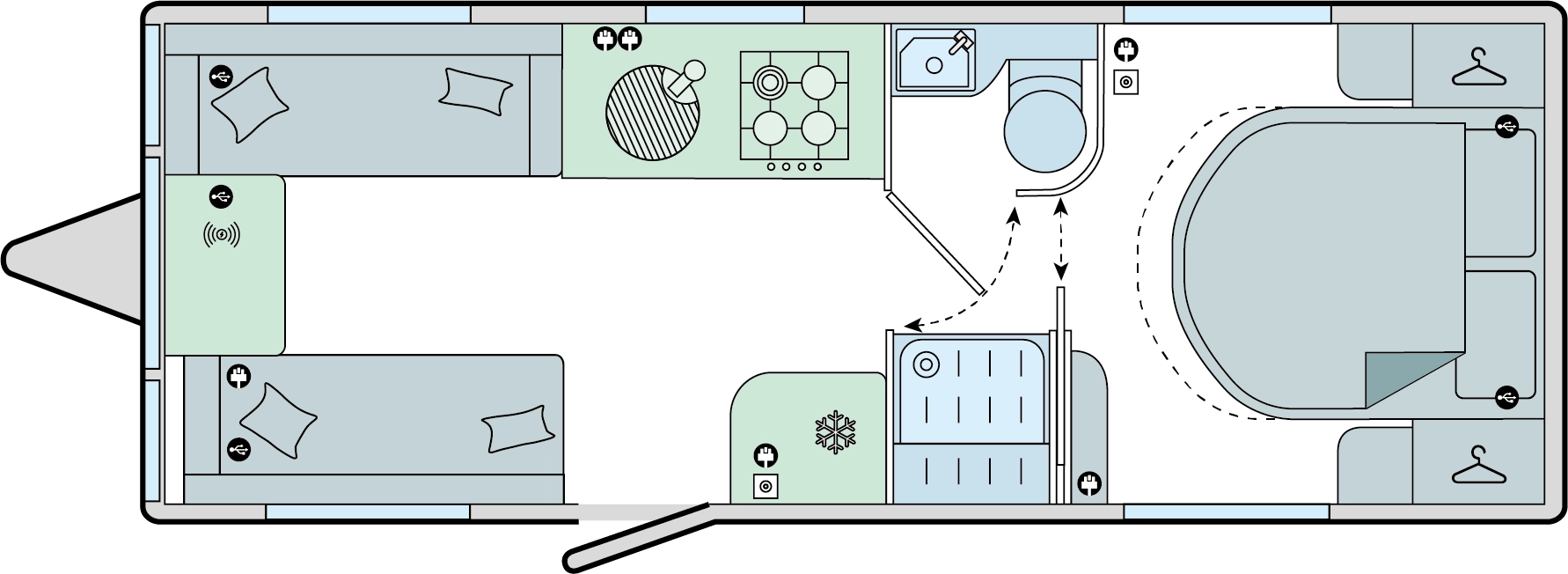 Caravan Floor Plan
